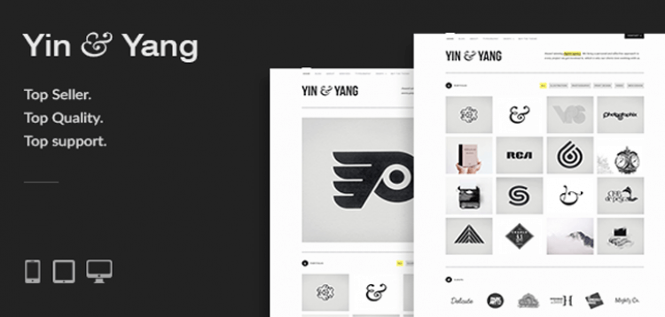 Item cover for download Yin  Yang: Modern, Responsive, Clean  Creative WordPress Portfolio Theme, powered by AJAX
