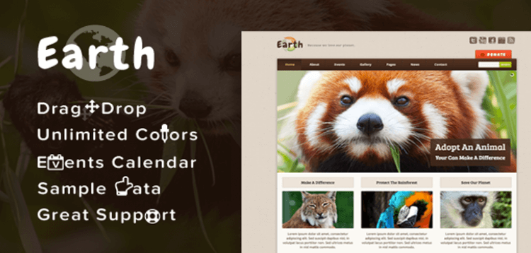 Item cover for download Earth - Eco/Environmental NonProfit WordPress Theme