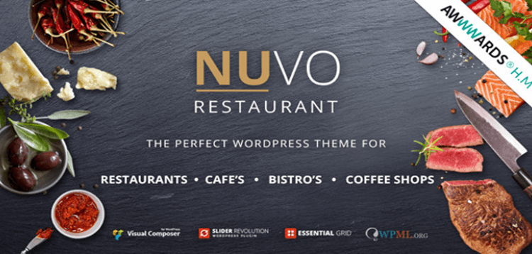 Item cover for download NUVO - Cafe & Restaurant WordPress Theme - Multiple Restaurant & Bistro Demos