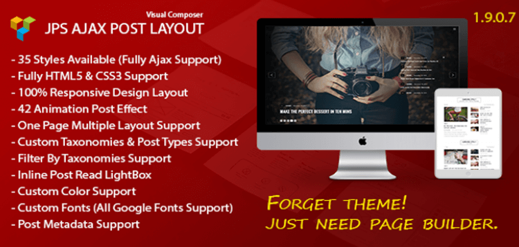 Item cover for download JPS Ajax Post Layout - Addon For Visual Composer