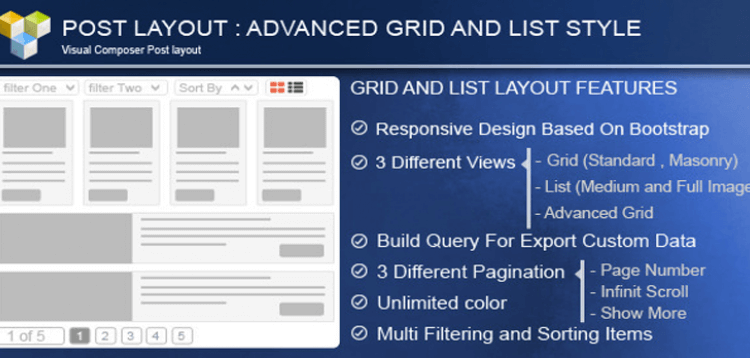 Item cover for download Advance Post GridList with custom filtering for Visual Composer
