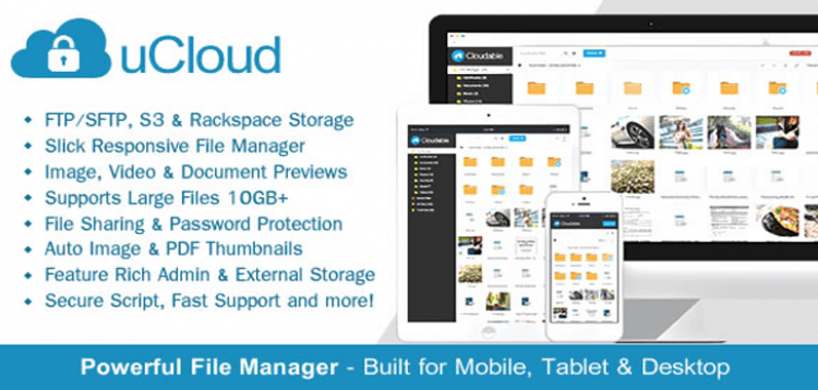Item cover for download uCloud - File Hosting Script - Securely Manage, Preview  Share Your Files