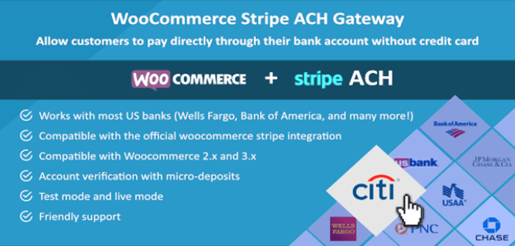 Item cover for download Woocommerce Stripe ACH Gateway