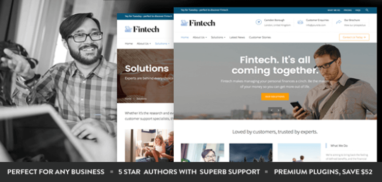 Item cover for download Fintech - Startup WordPress Theme