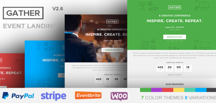 Item cover for download Gather - Event  Conference WP Landing Page Theme