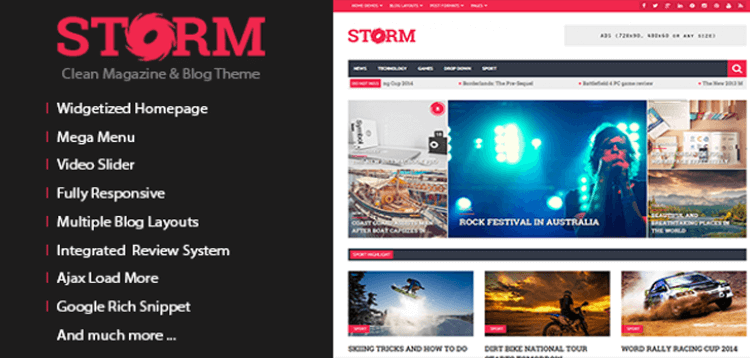 Item cover for download Storm - Clean Magazine  Blog Theme