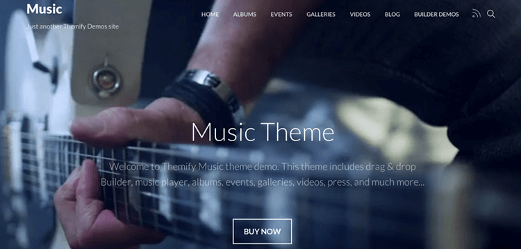 Item cover for download Themify Music Premium WordPress Theme