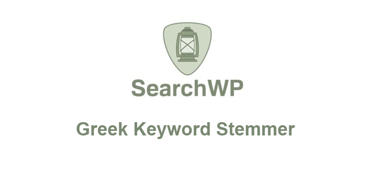 Item cover for download SearchWP – Greek Keyword Stemmer 