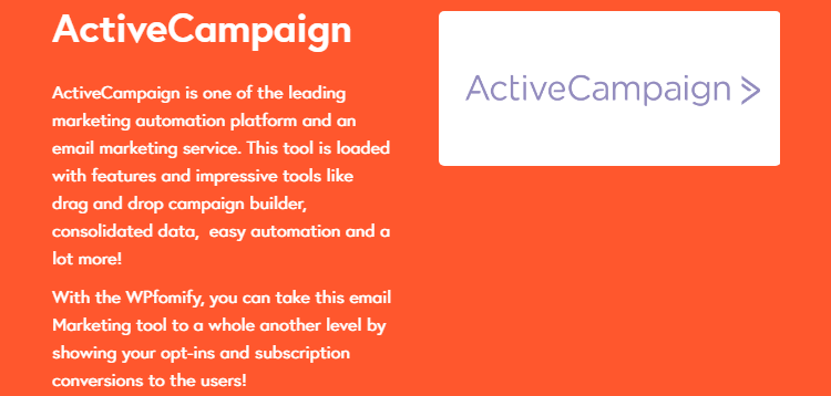 WPFomify Active Campaign