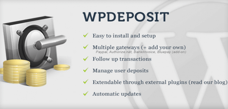 Item cover for download CodeCanyon WPdeposit