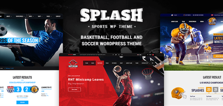 Item cover for download Splash - Sport WordPress Theme for Football, Soccer, Basketball, Baseball, Sport club