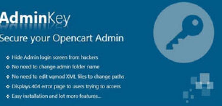 Item cover for download Admin Key - Secure Your OpenCart Admin Access