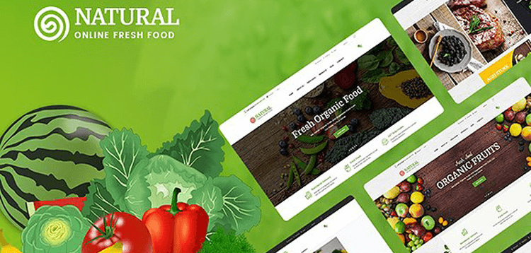 Item cover for download CreativeMarket - Natural - Online Food WordPress Theme