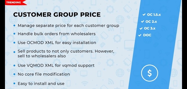 Item cover for download Customer Group Price OpenCart