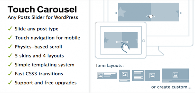 Item cover for download TouchCarousel - Posts Content Slider for WordPress