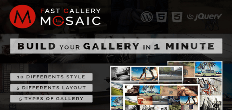 Item cover for download Fast Gallery Mosaic - Wordpress Plugin
