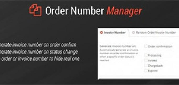 Item cover for download Order Number Manager