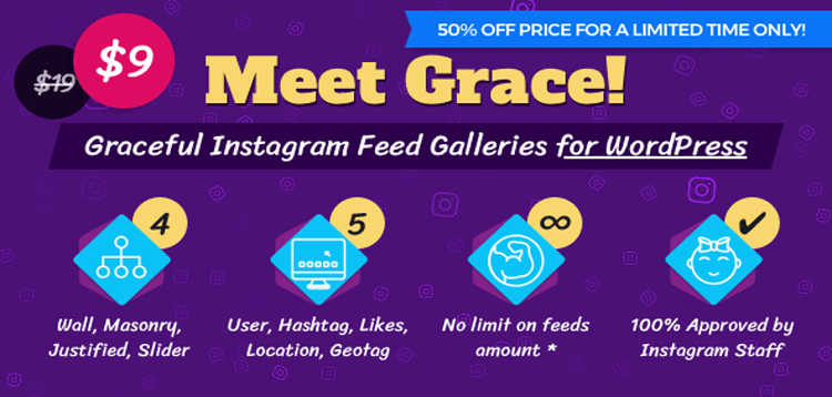 Item cover for download Instagram Feed Gallery - Grace for WordPress