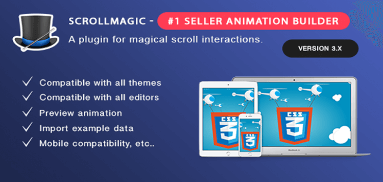 Item cover for download Scroll Magic - Scrolling Animation Builder Wordpress Plugin