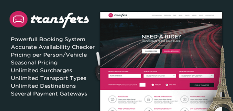 Item cover for download Transfers - Transport and Car Hire WordPress Theme