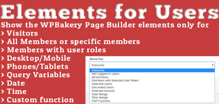 Item cover for download Elements for Users - Addon for WPBakery Page Builder (formerly Visual Composer)