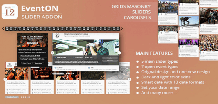 Item cover for download CodeCanyon - EventOn Slider Addon