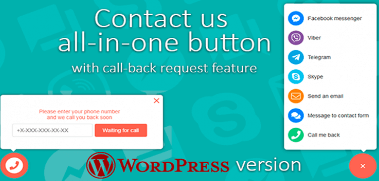 Item cover for download Contact us all-in-one button with callback request feature for WordPress