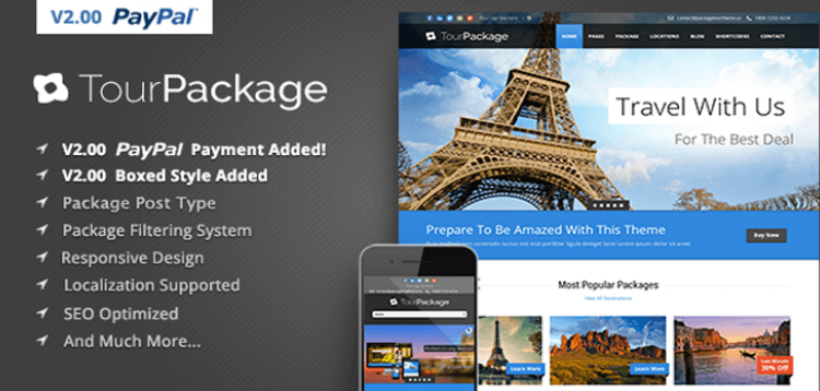 Item cover for download Tour Package - Wordpress Travel/Tour Theme