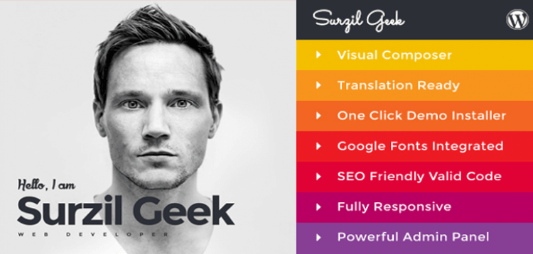 Item cover for download Geek - Personal Resume  Portfolio WordPress Theme