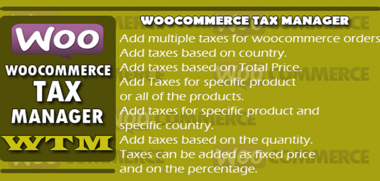 Item cover for download Woocommerce Tax Manager - WTM