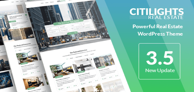 Item cover for download CitiLights - Real Estate WordPress Theme