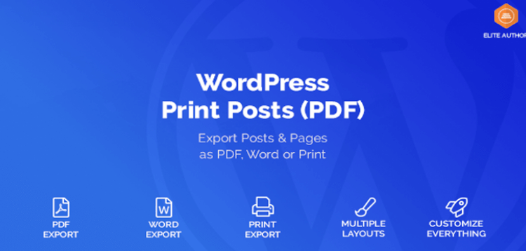 Item cover for download WordPress Print Posts & Pages (PDF)