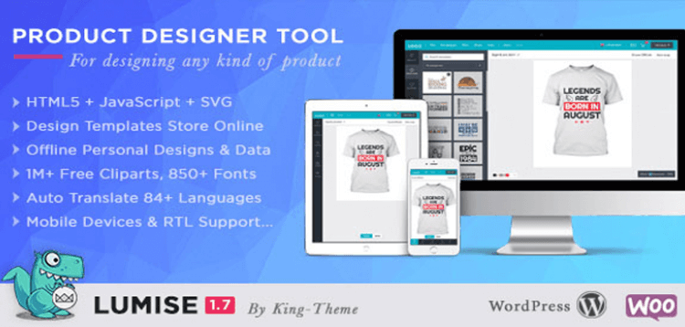 Item cover for download Lumise Product Designer | WooCommerce WordPress