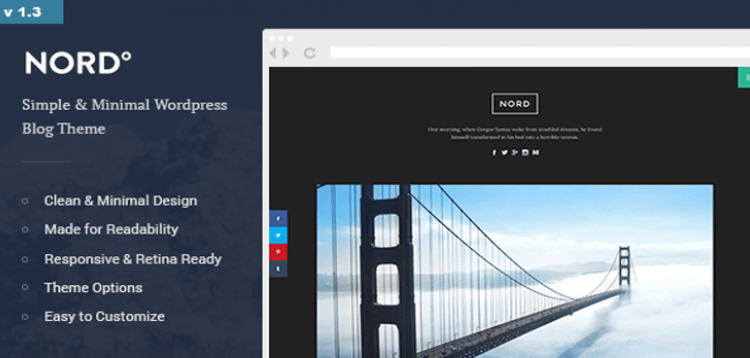 Item cover for download Nord - Simple, Minimal and Clean WordPress Personal Blog Theme (readability, responsive, boxed)