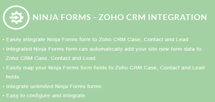 Item cover for download Ninja Forms - ZOHO CRM Integration