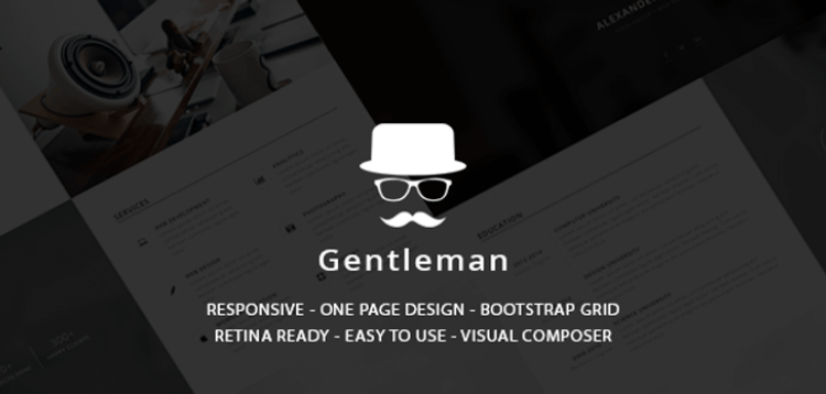 Item cover for download Gentleman - CV  Resume vCard WordPress Theme