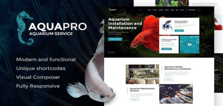 Item cover for download AquaPro | Aquarium Services  Online Store WordPress Theme
