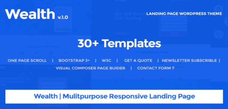 Item cover for download Wealth – Multi-Purpose Landing Page WordPress Theme