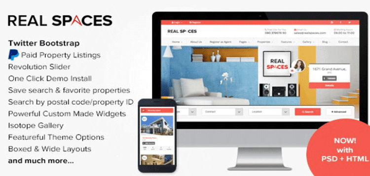 Item cover for download Real Spaces - WordPress Real Estate Theme
