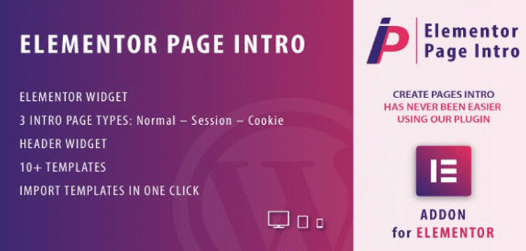 Item cover for download Page Intro for Elementor WordPress Plugin