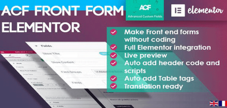 Item cover for download ACF Front Form for Elementor Page Builder