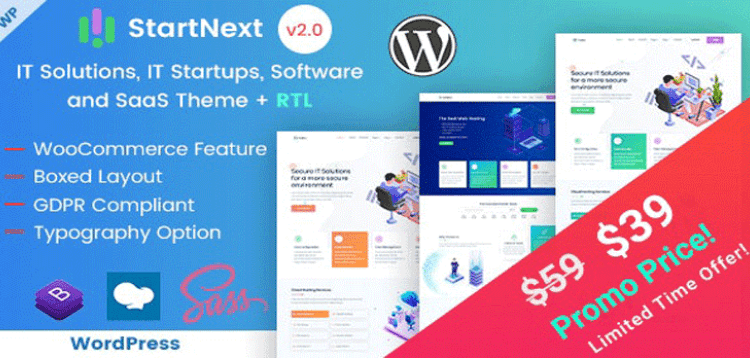 Item cover for download StartNext - IT Startups and Digital Services WordPress Theme