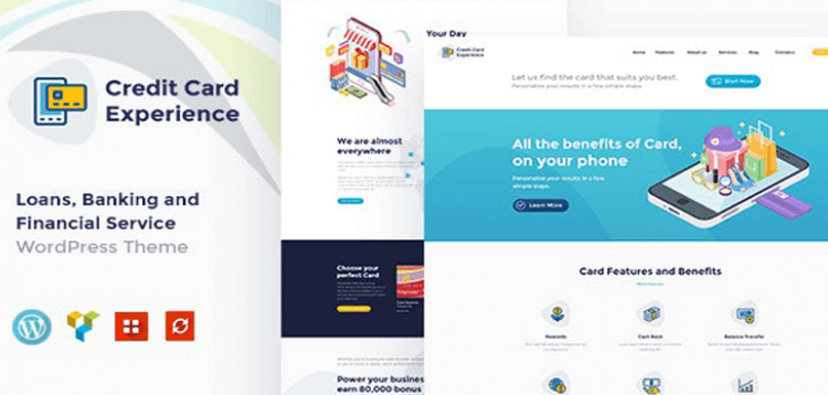 Item cover for download Credit Card Experience | Loan Company and Online Banking WordPress Theme
