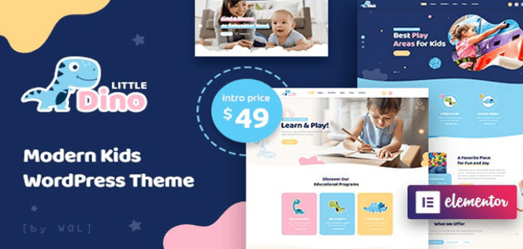 Item cover for download Littledino - Modern Kids WordPress Theme