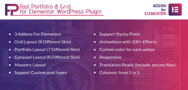 Item cover for download Fast Portfolio  Grid for Elementor WordPress Plugin