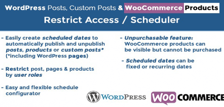 Item cover for download WordPress Posts  WooCommerce Products Scheduler/Restrict Access
