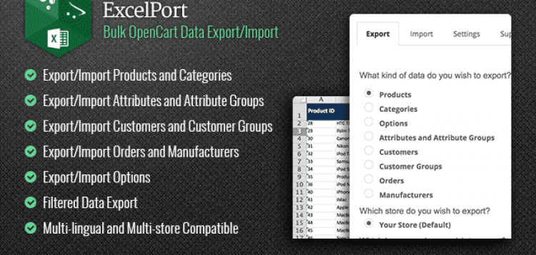 Item cover for download ExcelPort - Full Product Data Excel Export/Import