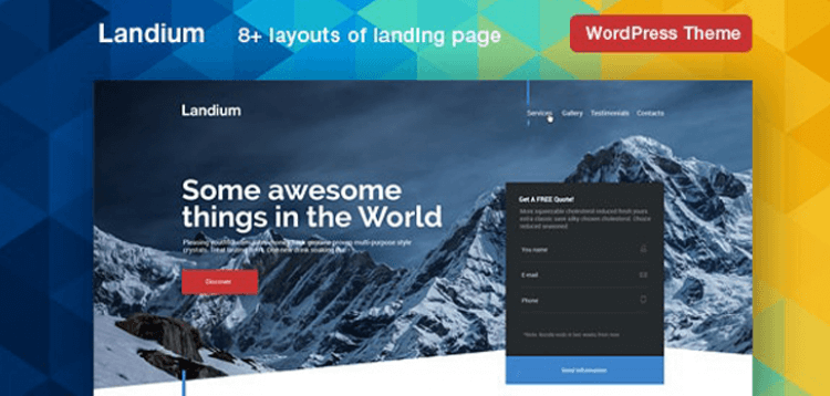 Item cover for download Landium - WordPress App Landing Page