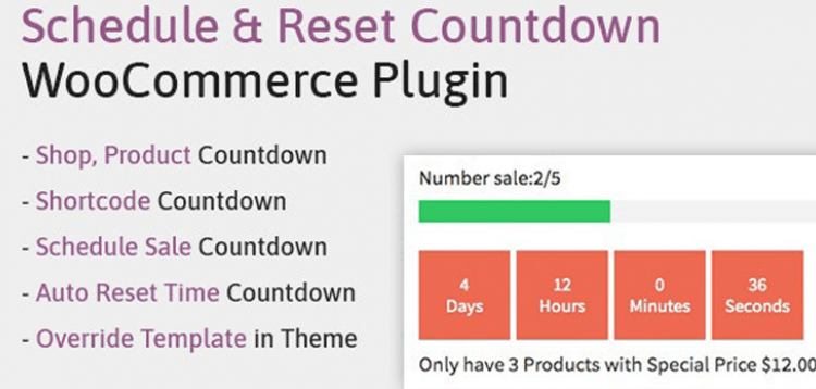 Item cover for download Schedule, Reset Countdown Plugin WooCommerce | WooCP