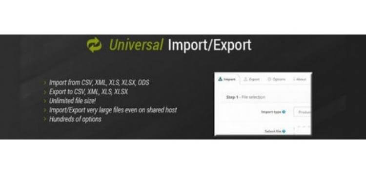 Item cover for download Universal Import/Export Pro